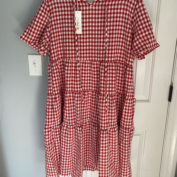 Petallush red and white checkered dress - Picture 3 of 5